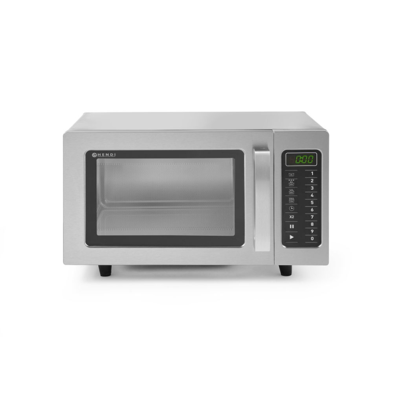 Micro-ondes Professionnel Programmable 1000W Inox 25L Fond C&eacute;ramique - Hendi