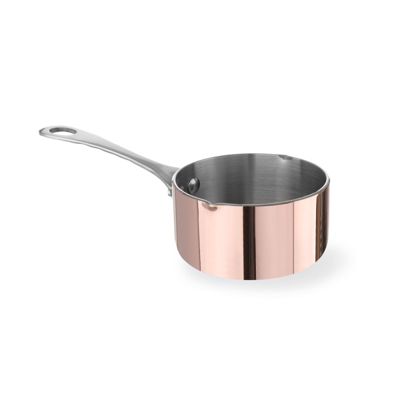 Mini Casserole &agrave; Bec Verseur Cuivre/Aluminium/Inox, 0,16L, ⌀75mm - Hendi