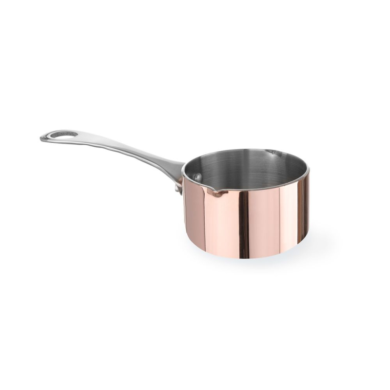 Mini Casserole Professionnelle avec Bec Verseur (0,05L) Cuivre/Aluminium/Inox - Hendi