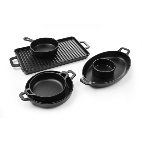 Mini Faitout Ovale Noir Little Chef Fine Dine 263x140mm - Hendi