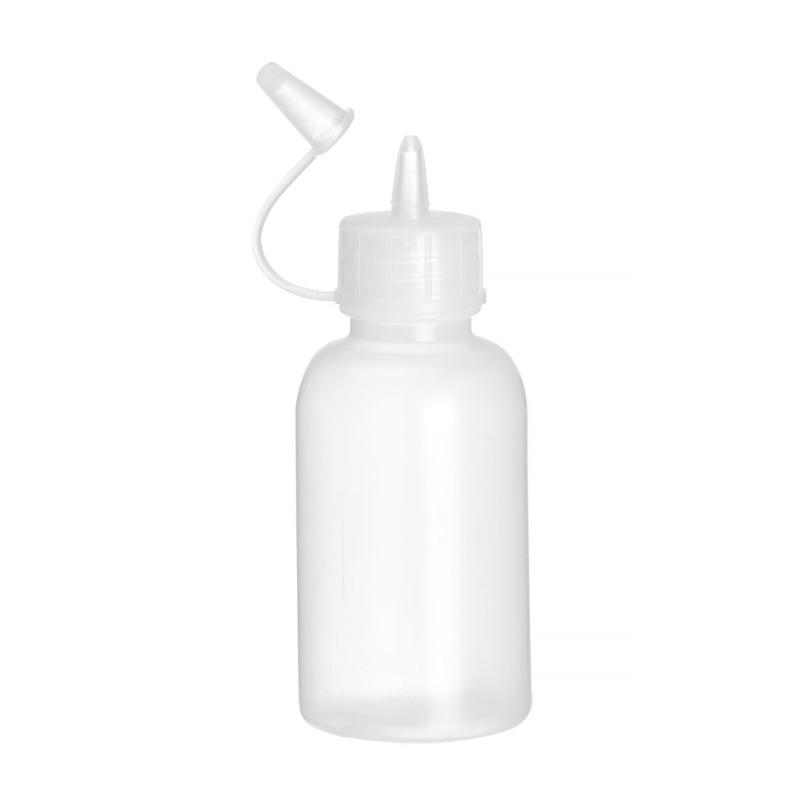 Mini flacons distributeurs (set de 4) 50ml en poly&eacute;thyl&egrave;ne transparent, lavable au lave-vaisselle - Hendi