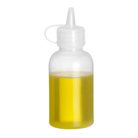 Mini flacons distributeurs (set de 4) 50ml en poly&eacute;thyl&egrave;ne transparent, lavable au lave-vaisselle - Hendi