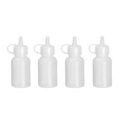Mini flacons distributeurs transparents 30ml x4 pour sauces, huiles et condiments - Hendi