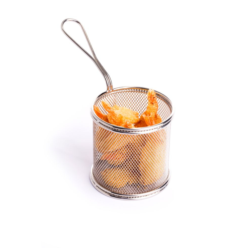 Mini panier &agrave; frites carr&eacute; en inox 90x90x90mm - Hendi