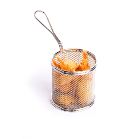 Mini panier &agrave; frites carr&eacute; en inox 90x90x90mm - Hendi