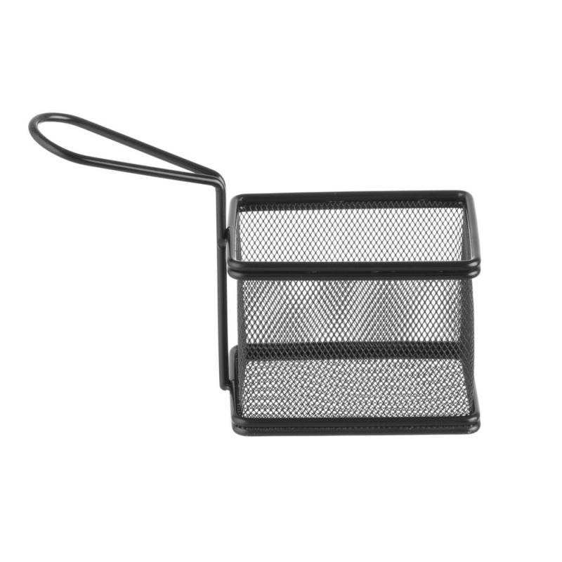 Mini Panier &agrave; Frites Carr&eacute;, Finition Noir Mat, 100x80x75mm - Hendi