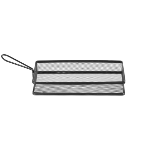 Mini panier &agrave; frites rectangulaire, rev&ecirc;tement noir mat, 255x135x45mm - Hendi