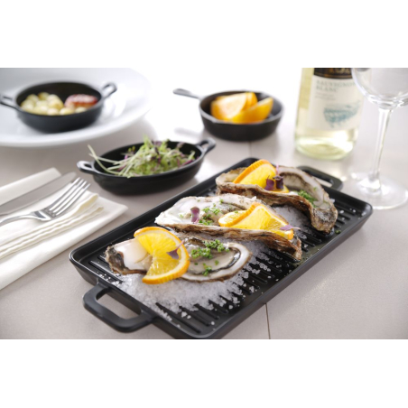 Mini Plaque &agrave; Griller Noire Little Chef, 320x162mm, Melamine - Hendi