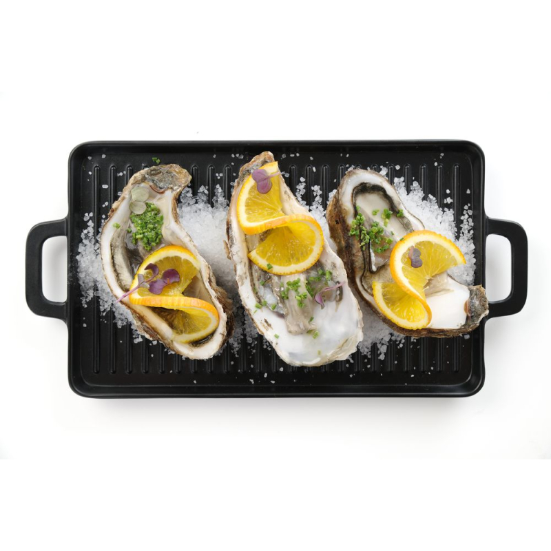 Mini Plaque &agrave; Griller Noire Little Chef, 320x162mm, Melamine - Hendi