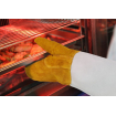 Moufles de Barbecue Professionnelles en Cuir R&eacute;sistantes &agrave; la Chaleur, Taille XL - Hendi