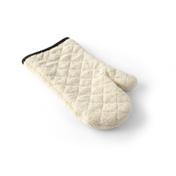 Moufles de four en coton, 2 pi&egrave;ces, r&eacute;sistantes &agrave; la chaleur 250&deg;C (L)350mm - Hendi