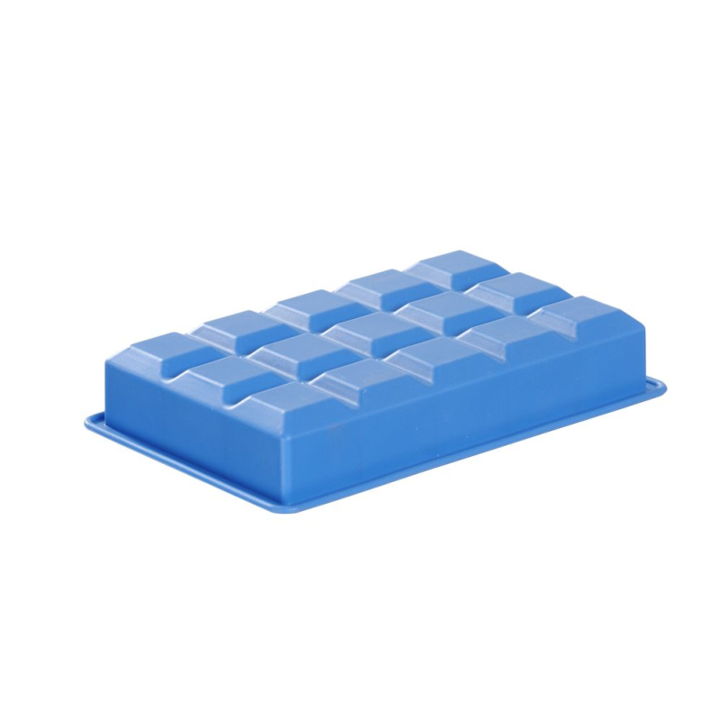Moule &agrave; Gla&ccedil;ons Cube en Silicone Bleu BarUp 190x120x35 mm - Hendi