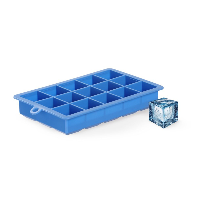 Moule &agrave; Gla&ccedil;ons Cube en Silicone Bleu BarUp 190x120x35 mm - Hendi