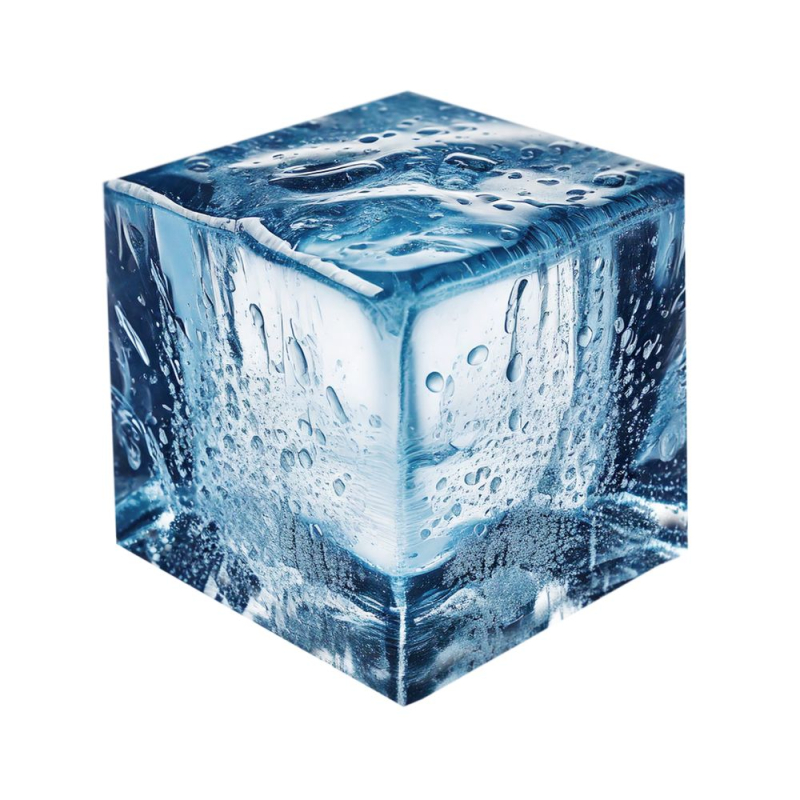 Moule &agrave; Gla&ccedil;ons Cube en Silicone Bleu BarUp 190x120x35 mm - Hendi