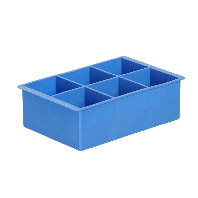 Moule &agrave; Gla&ccedil;ons Cube XL BarUp pour Whisky et Cocktails, Silicone, Bleu - Hendi