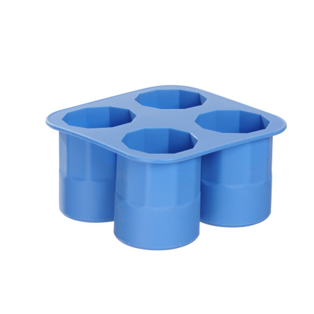 Moule &agrave; gla&ccedil;ons silicone BarUp pour 4 verres &agrave; shot - Bleu 122x122x(H)60mm - Hendi