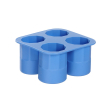 Moule &agrave; gla&ccedil;ons silicone BarUp pour 4 verres &agrave; shot - Bleu 122x122x(H)60mm - Hendi