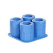 Moule &agrave; gla&ccedil;ons silicone BarUp pour 4 verres &agrave; shot - Bleu 122x122x(H)60mm - Hendi