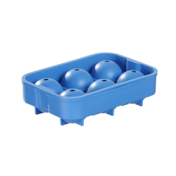 Moule &agrave; Gla&ccedil;ons Sph&eacute;rique BarUp pour Whisky et Cocktails en Silicone Bleu - Hendi