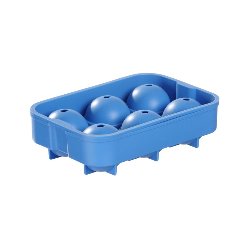 Moule &agrave; Gla&ccedil;ons Sph&eacute;rique BarUp pour Whisky et Cocktails en Silicone Bleu - Hendi