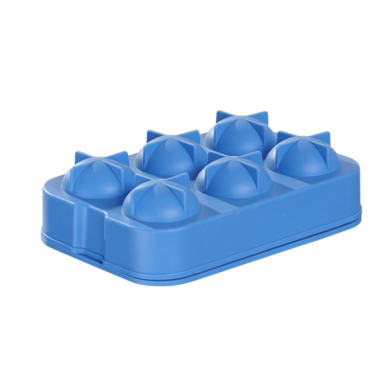 Moule &agrave; Gla&ccedil;ons Sph&eacute;rique BarUp pour Whisky et Cocktails en Silicone Bleu - Hendi