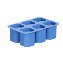 Moule &agrave; gla&ccedil;ons verre &agrave; shot silicone bleu, 6 pi&egrave;ces - Hendi