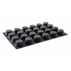 Moule &agrave; muffins rond en silicone professionnel 570x375x40mm - Hendi