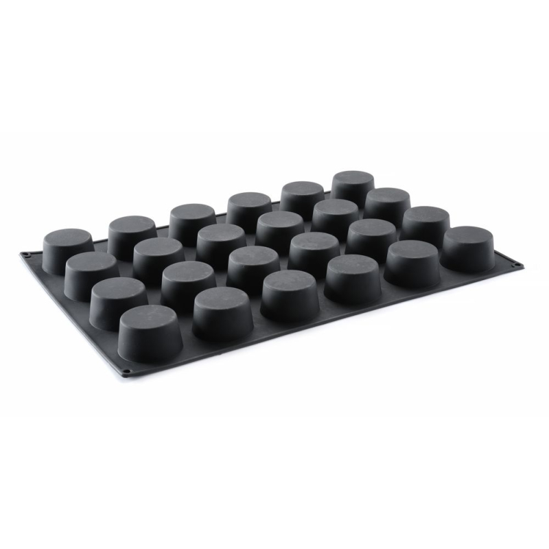 Moule &agrave; muffins rond en silicone professionnel 570x375x40mm - Hendi
