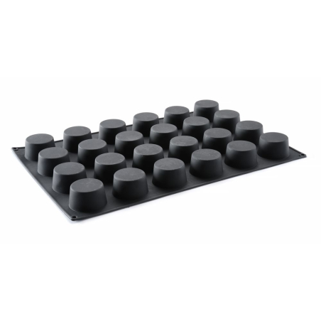 Moule &agrave; muffins rond en silicone professionnel 570x375x40mm - Hendi