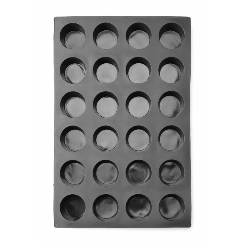 Moule &agrave; muffins rond en silicone professionnel 570x375x40mm - Hendi