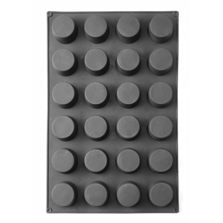 Moule &agrave; muffins rond en silicone professionnel 570x375x40mm - Hendi