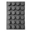 Moule &agrave; muffins rond en silicone professionnel 570x375x40mm - Hendi