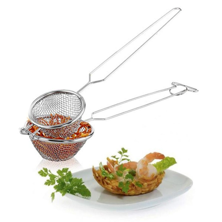 Moule Nid d'Oiseau Professionnel en Inox pour Friture, ⌀100x390mm - Hendi