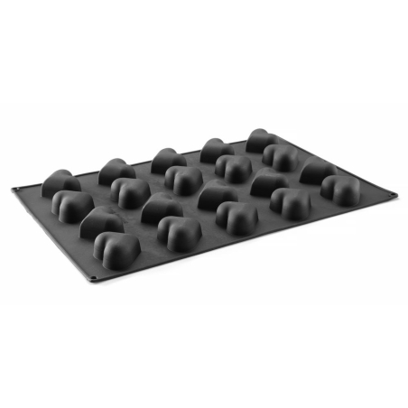 Moule Silicone C&oelig;ur Professionnel 6 Empreintes 570x375x35mm - Hendi