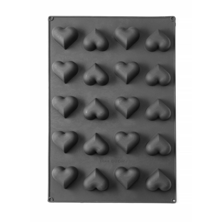 Moule Silicone C&oelig;ur Professionnel 6 Empreintes 570x375x35mm - Hendi