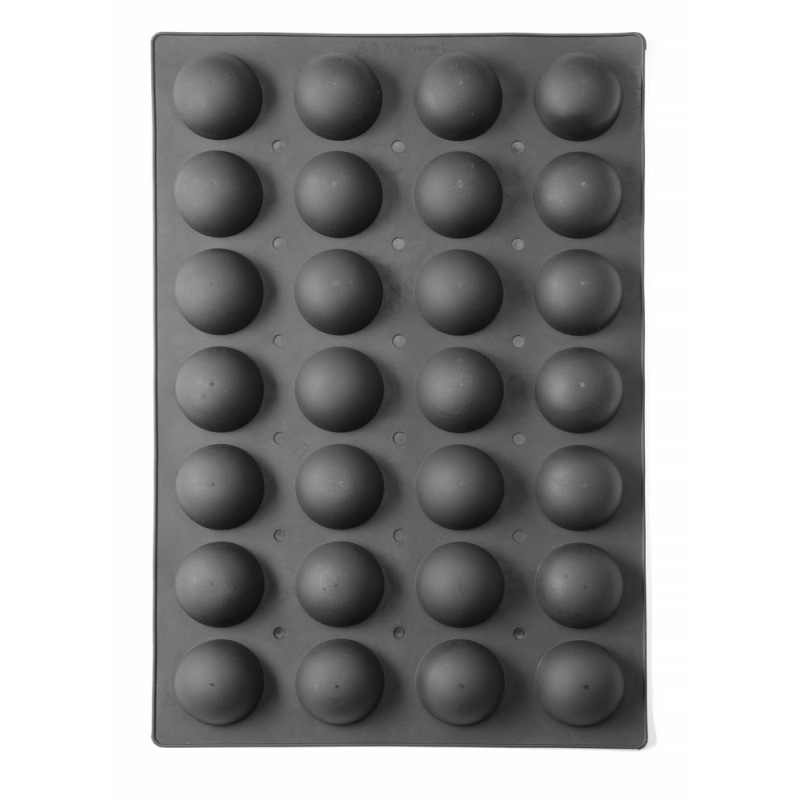 Moule Silicone Professionnel Demi-Sph&egrave;res &Oslash;7cm - 600x395x35mm - Hendi