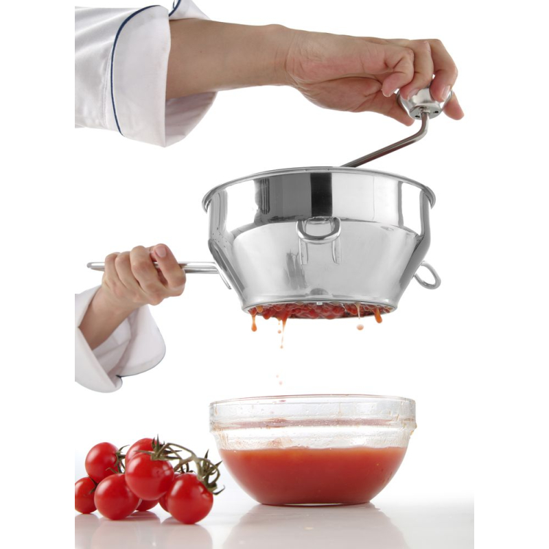 Moulin &agrave; L&eacute;gumes Professionnel Inox 18/10 pour Sauces et Velout&eacute;s, 400x215x(H)175mm - Hendi