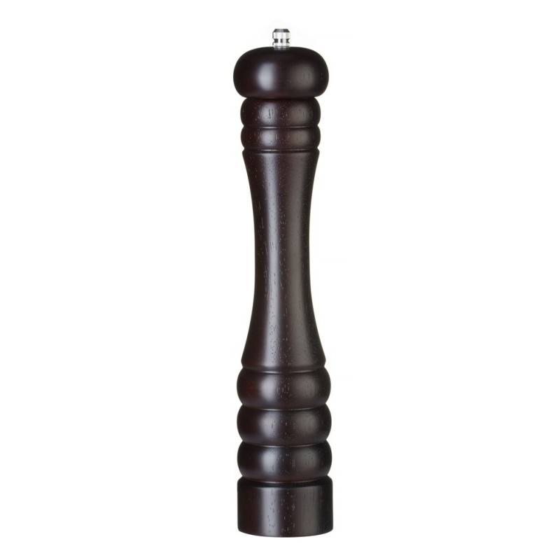 Moulin &agrave; poivre bois fonc&eacute;, r&eacute;glable en acier inoxydable, 315mm - Hendi