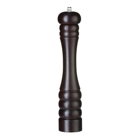 Moulin &agrave; poivre bois fonc&eacute;, r&eacute;glable en acier inoxydable, 315mm - Hendi