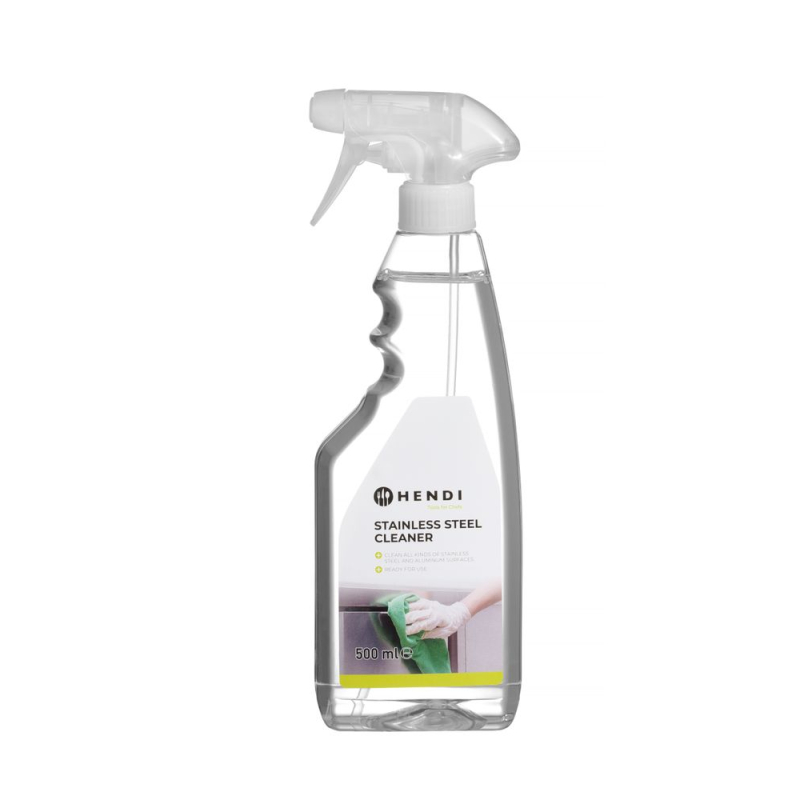 Nettoyant Acier Inoxydable et Aluminium, 500ml Spray Anti-traces de doigts - Hendi