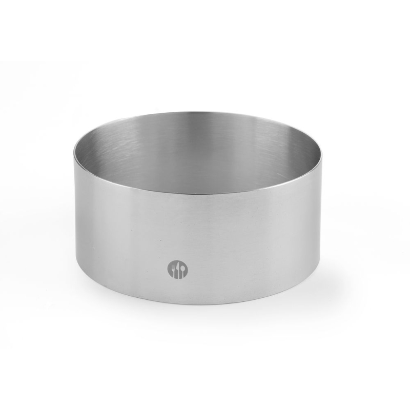 Nonnette et Poussoir Ronds Inox AISI 430, &Oslash;100x(H)45mm, Cercle &agrave; Dressage Professionnel - Hendi