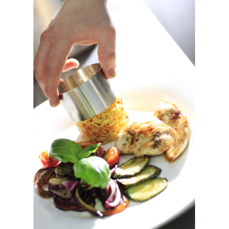 Nonnette Ronde Inox ⌀70x45mm, Cercle P&acirc;tisserie Professionnel - Hendi
