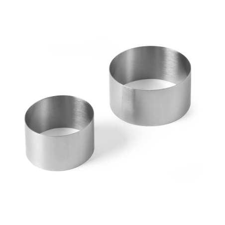 Nonnette Ronde Inox ⌀70x45mm, Cercle P&acirc;tisserie Professionnel - Hendi
