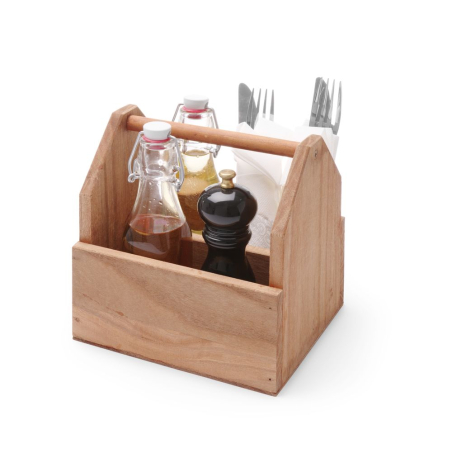 Organisateur de table en bois durable, porte-couverts 190x160x(H)200mm - Hendi
