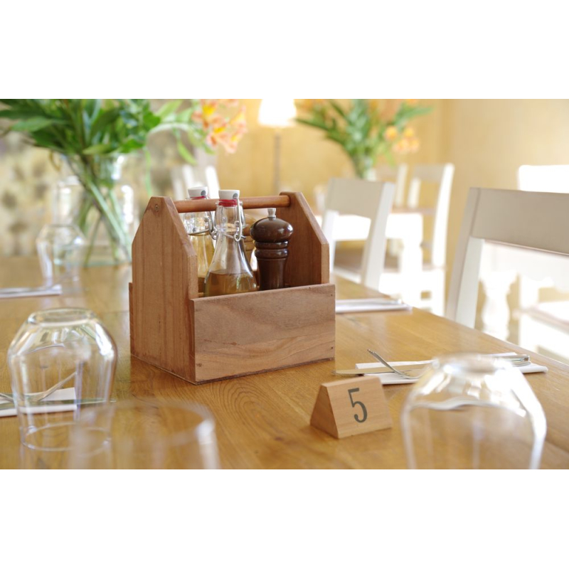 Organisateur de table en bois durable, porte-couverts 190x160x(H)200mm - Hendi
