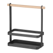 Organisateur de Table Noir Mat avec Poign&eacute;e en Bois 230x100x(H)240mm - Hendi