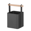 Organisateur de table porte-couverts &eacute;pices, poign&eacute;e en bois, noir mat - Hendi