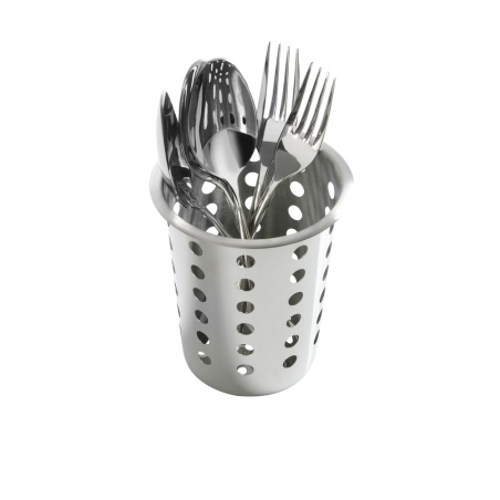 Panier &agrave; couverts rond inox ⌀97x137mm - Hendi