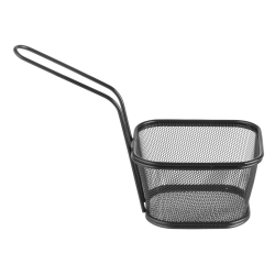 Panier &agrave; Frites Miniature Empilable Noir 130x115x80mm - Hendi