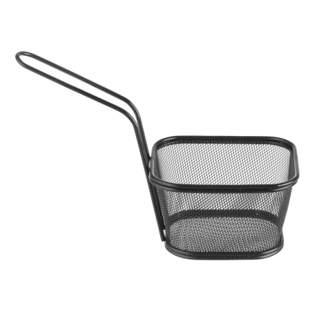 Panier &agrave; Frites Miniature Empilable Noir 130x115x80mm - Hendi